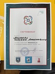 Малеев Тимофей, Работотехника, сертификат, 2025