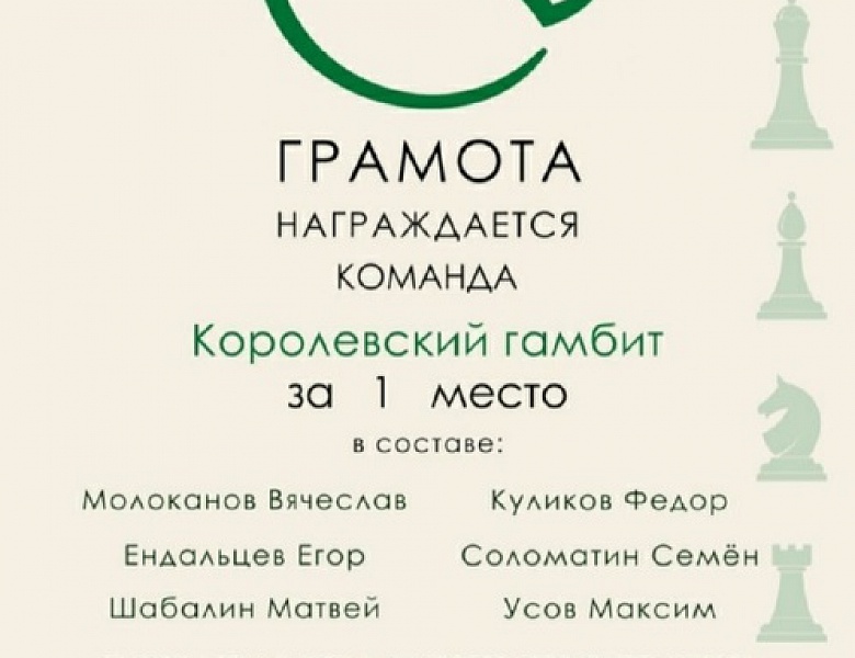 Итоги шахматных интернет — турниров.