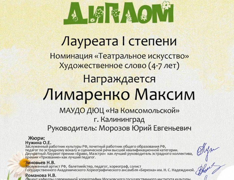 Международный конкурс-фестиваль "Ромашка Fest"